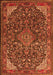 Medallion Orange Traditional Rug, tr1648org