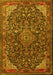 Medallion Yellow Traditional Rug, tr1648yw