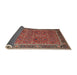 Sideview of Traditional Red Persian Rug, tr1649
