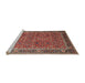 Sideview of Machine Washable Traditional Tomato Red Rug, wshtr1649