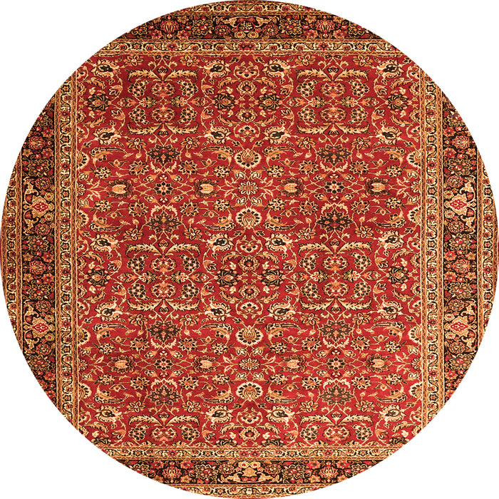 Square Persian Orange Traditional Rug, tr1649org