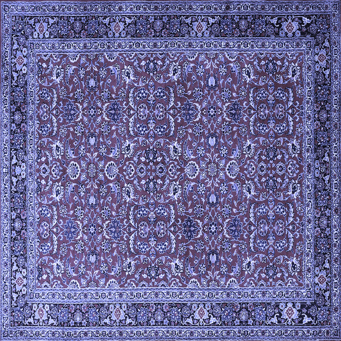 Square Persian Blue Traditional Rug, tr1649blu