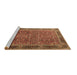 Sideview of Machine Washable Persian Brown Traditional Rug, wshtr1649brn