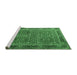 Sideview of Machine Washable Persian Emerald Green Traditional Area Rugs, wshtr1649emgrn