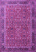 Machine Washable Persian Purple Traditional Area Rugs, wshtr1649pur