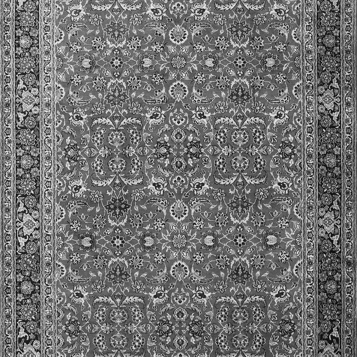 Serging Thickness of Machine Washable Persian Gray Traditional Rug, wshtr1649gry