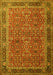 Machine Washable Persian Yellow Traditional Rug, wshtr1649yw