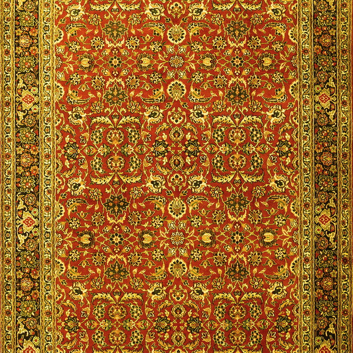 Machine Washable Persian Yellow Traditional Rug, wshtr1649yw