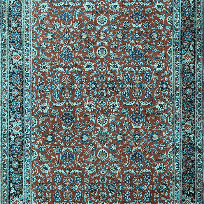 Machine Washable Persian Light Blue Traditional Rug, wshtr1649lblu