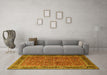 Machine Washable Persian Yellow Traditional Rug in a Living Room, wshtr1649yw