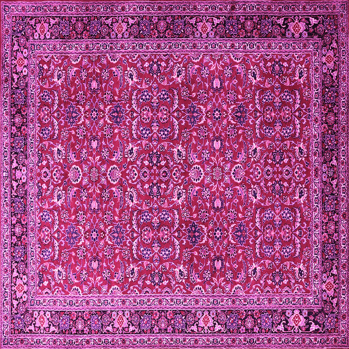 Square Persian Pink Traditional Rug, tr1649pnk