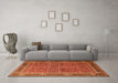 Machine Washable Persian Orange Traditional Area Rugs in a Living Room, wshtr1649org