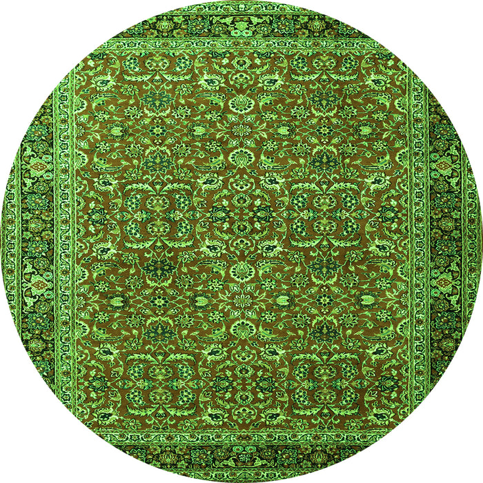 Machine Washable Persian Green Traditional Area Rugs, wshtr1649grn