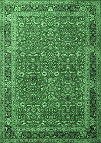 Persian Emerald Green Traditional Rug, tr1649emgrn