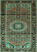 Machine Washable Persian Turquoise Traditional Area Rugs, wshtr164turq