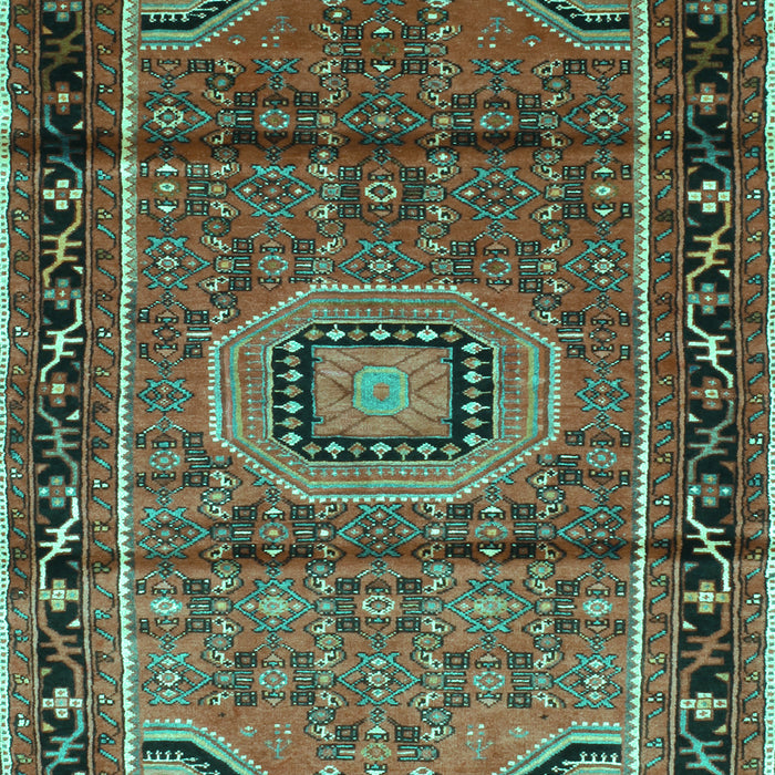 Machine Washable Persian Turquoise Traditional Area Rugs, wshtr164turq