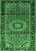 Machine Washable Persian Emerald Green Traditional Area Rugs, wshtr164emgrn