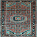 Square Persian Light Blue Traditional Rug, tr164lblu