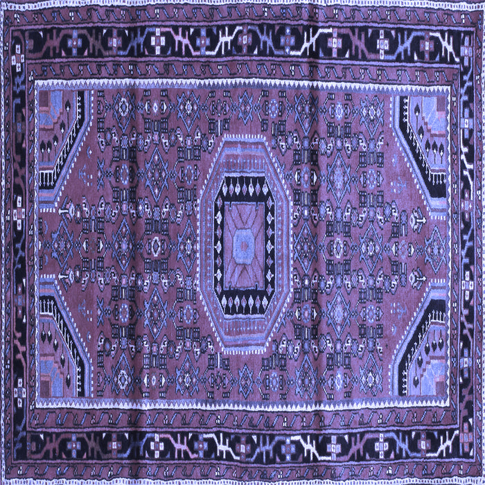 Square Persian Blue Traditional Rug, tr164blu
