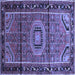 Square Persian Blue Traditional Rug, tr164blu