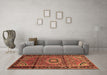 Machine Washable Persian Brown Traditional Rug in a Living Room,, wshtr164brn