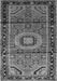 Serging Thickness of Machine Washable Persian Gray Traditional Rug, wshtr164gry