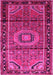 Machine Washable Persian Pink Traditional Rug, wshtr164pnk