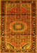 Machine Washable Persian Yellow Traditional Rug, wshtr164yw