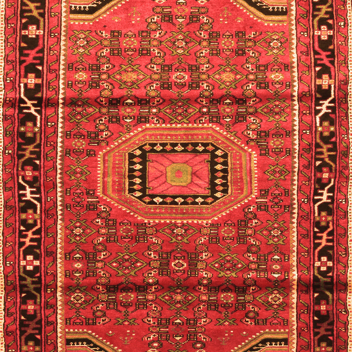 Serging Thickness of Machine Washable Persian Orange Traditional Area Rugs, wshtr164org