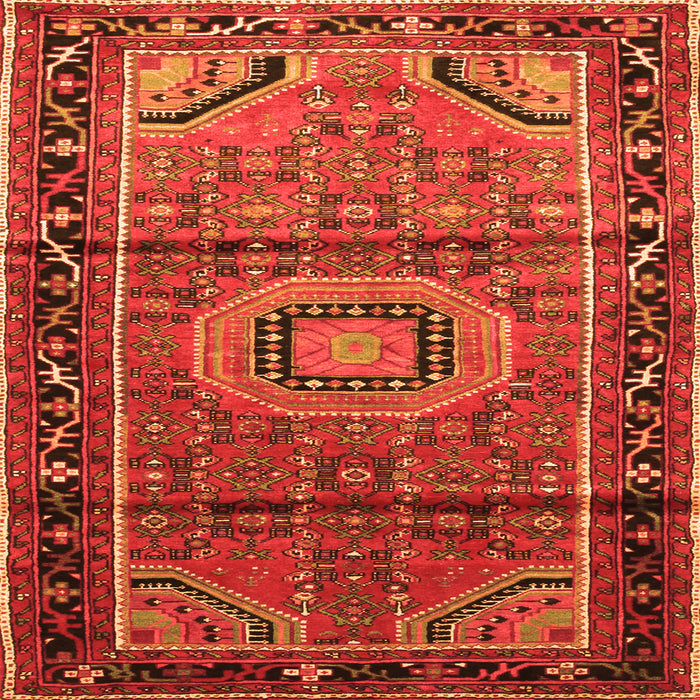 Serging Thickness of Persian Orange Traditional Rug, tr164org
