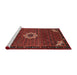 Sideview of Machine Washable Traditional Sienna Brown Rug, wshtr1650