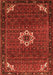 Medallion Orange Traditional Rug, tr1650org