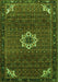 Medallion Green Traditional Rug, tr1650grn