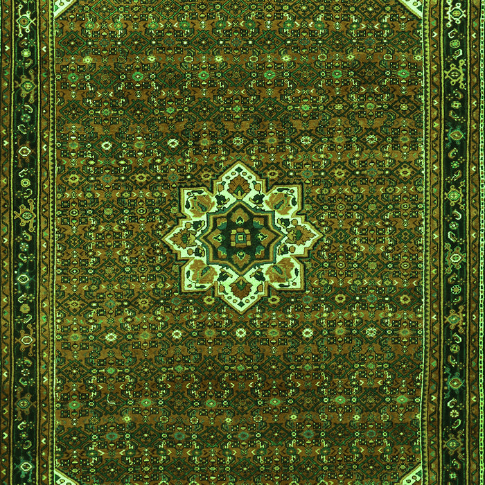 Medallion Green Traditional Rug, tr1650grn