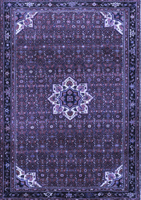 Medallion Blue Traditional Rug, tr1650blu