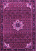 Machine Washable Medallion Purple Traditional Area Rugs, wshtr1650pur