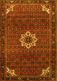 Medallion Yellow Traditional Rug, tr1650yw