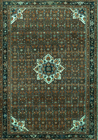 Medallion Turquoise Traditional Rug, tr1650turq