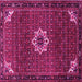 Square Medallion Pink Traditional Rug, tr1650pnk