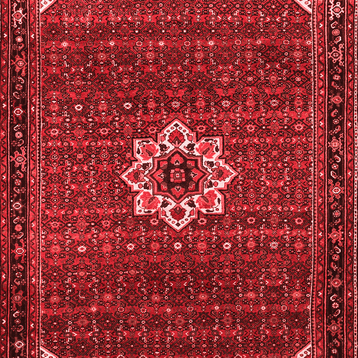 Machine Washable Medallion Red Traditional Rug, wshtr1650red