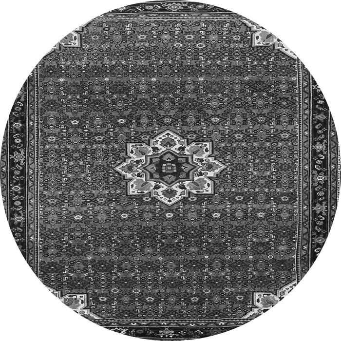 Square Medallion Gray Traditional Rug, tr1650gry