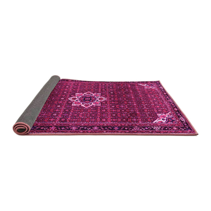 Sideview of Medallion Pink Traditional Rug, tr1650pnk