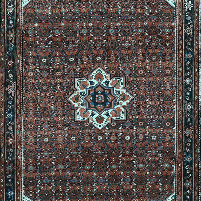 Medallion Light Blue Traditional Rug, tr1650lblu