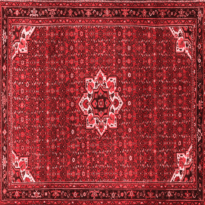 Machine Washable Medallion Red Traditional Rug, wshtr1650red