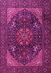 Medallion Pink Traditional Rug, tr1651pnk