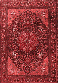 Medallion Red Traditional Rug, tr1651red