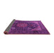 Sideview of Medallion Purple Traditional Rug, tr1651pur