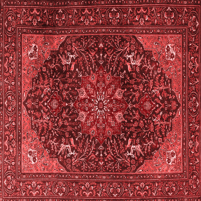 Medallion Red Traditional Rug, tr1651red