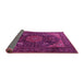 Sideview of Medallion Pink Traditional Rug, tr1651pnk