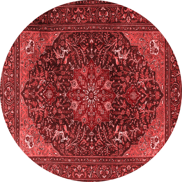 Medallion Red Traditional Rug, tr1651red